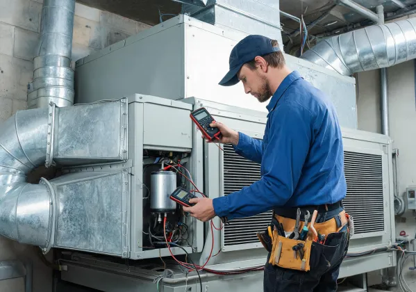 HVAC capacitor and temperature check